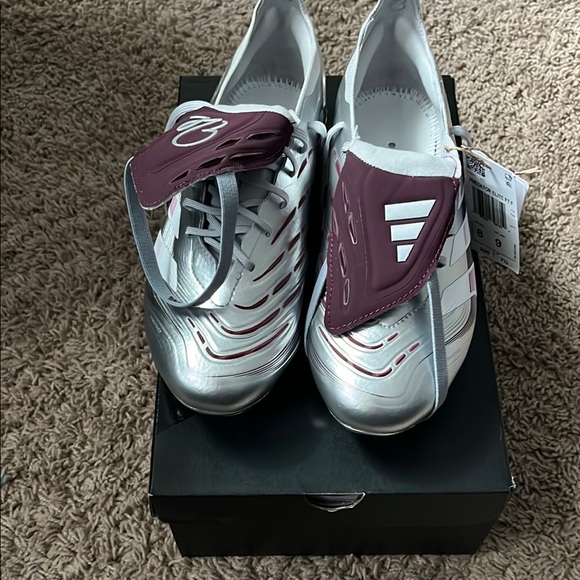 Adidas Men Predator Bellingham Soccer Cleats - Silver and Purple